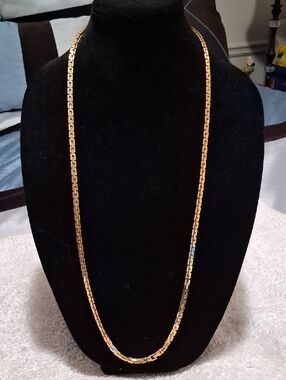 Monet Gold Box-Link Necklace